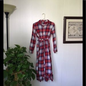 Plaid maxi dress